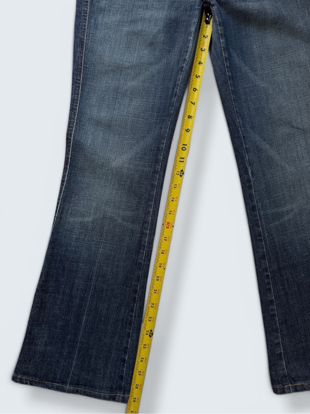 7 For All Mankind Vintage A Pocket Flare Jeans Size 30 Y2K - Picture 9 of 14